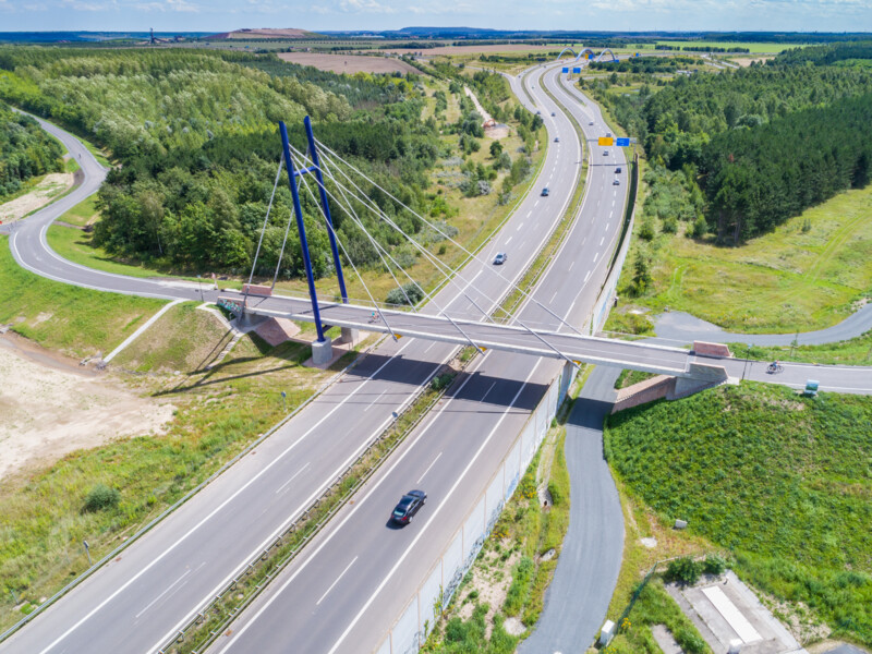 Pylonbrücke Bild 01_Luftbild nach Süden Pylonbrücke Bild 01_Luftbild nach Süden